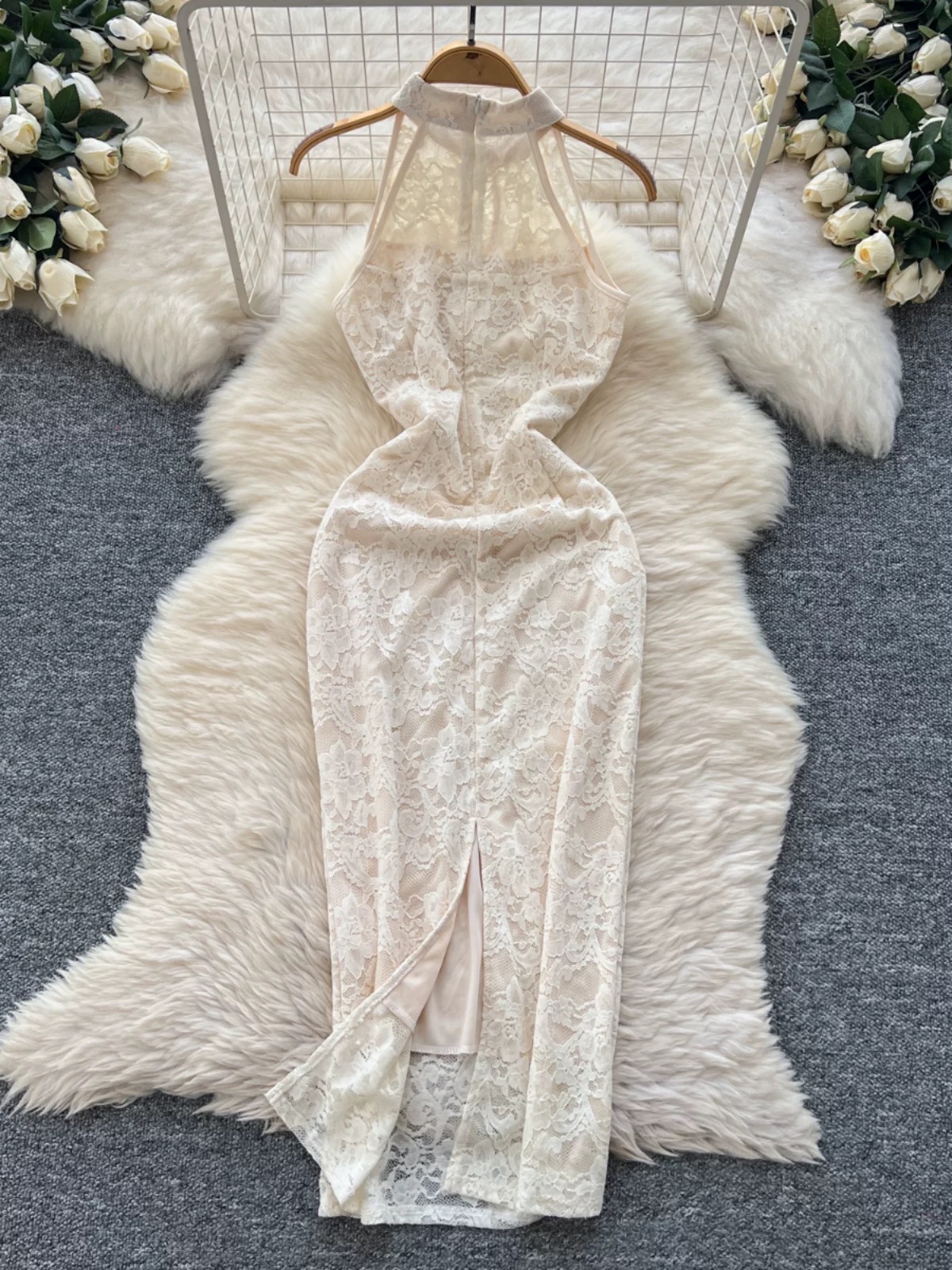 In the right zone lace dress FBC438 images